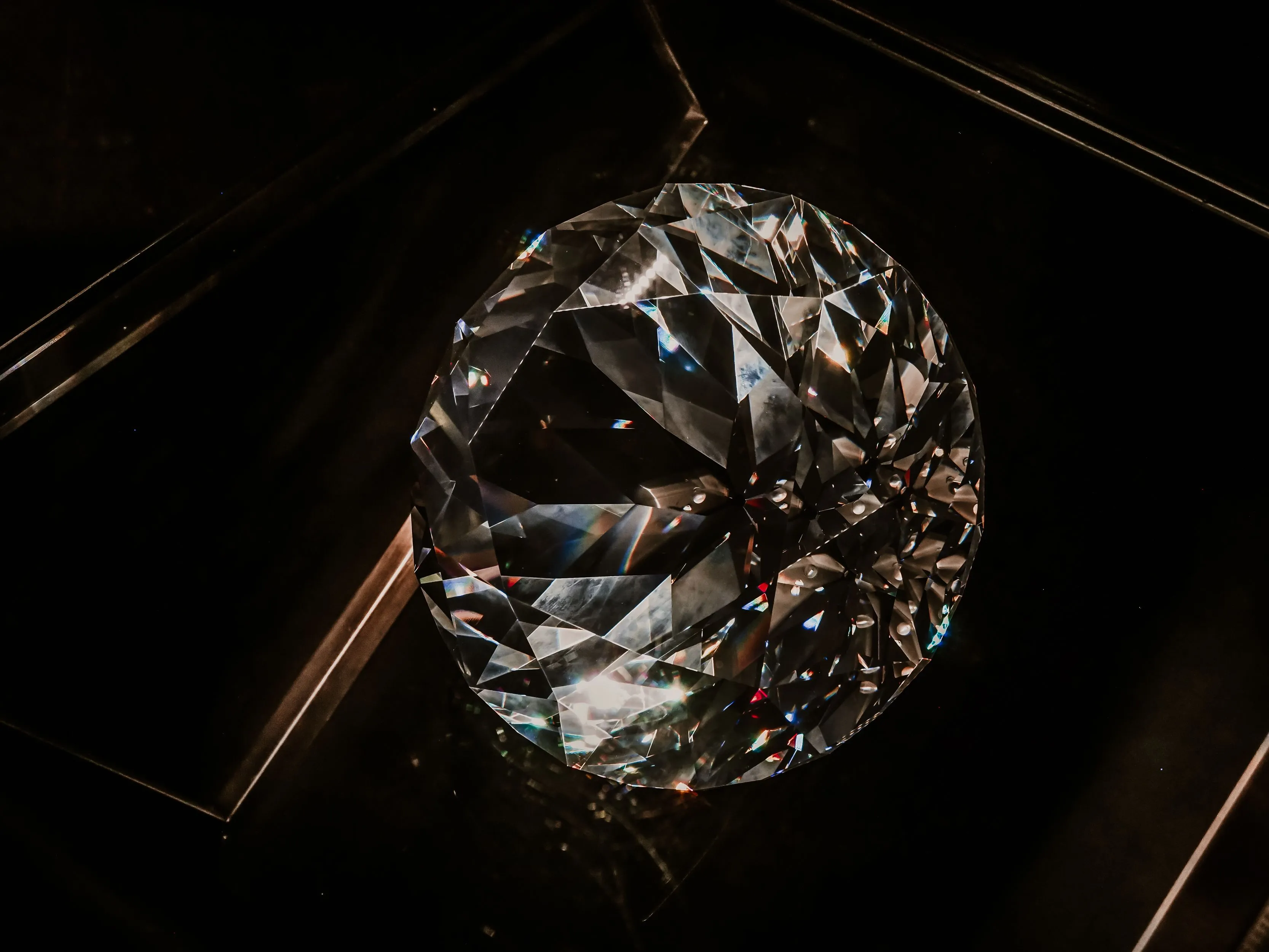 Makroaufnahme Diamantschliff